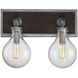 Dansk 2 Light 13.25 inch Galvanized Metal Bathroom Vanity Light Wall Light