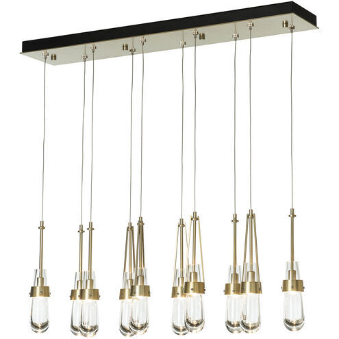 Link LED 9 inch Natural Iron Pendant Ceiling Light, Rectangular