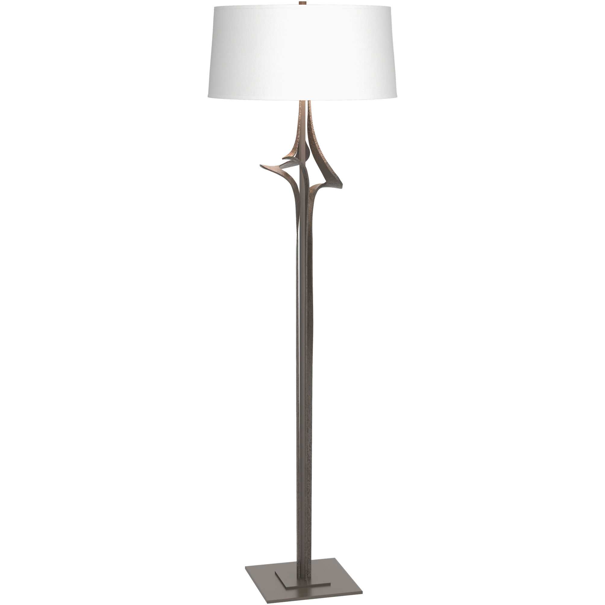 Antasia 58.6 inch 100 watt Dark Smoke Floor Lamp Portable Light in Natural Anna