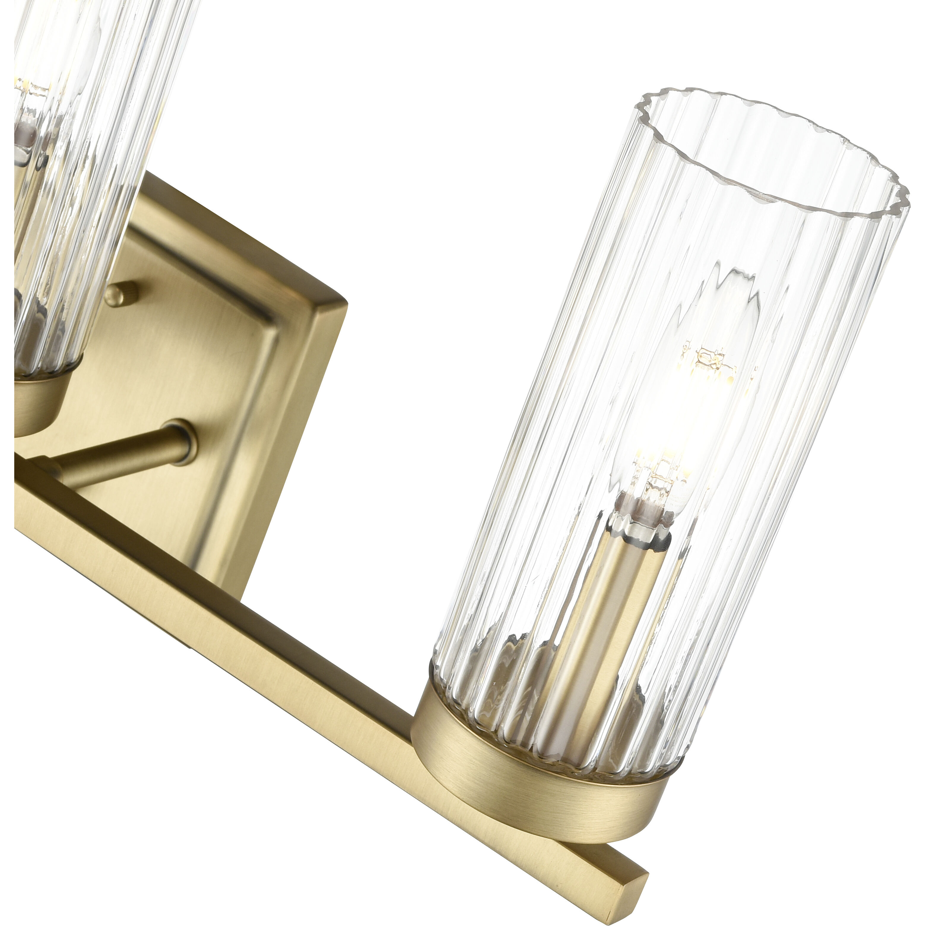 Iversen 3 Light 21 inch Vintage Brass Bathroom Vanity Light Wall Light