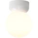 Lyra 1 Light 7.09 inch Gloss Glaze White Bathroom Ceiling Light
