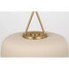 Richard June Liora 1 Light 15 inch Estate Brass Pendant Ceiling Light