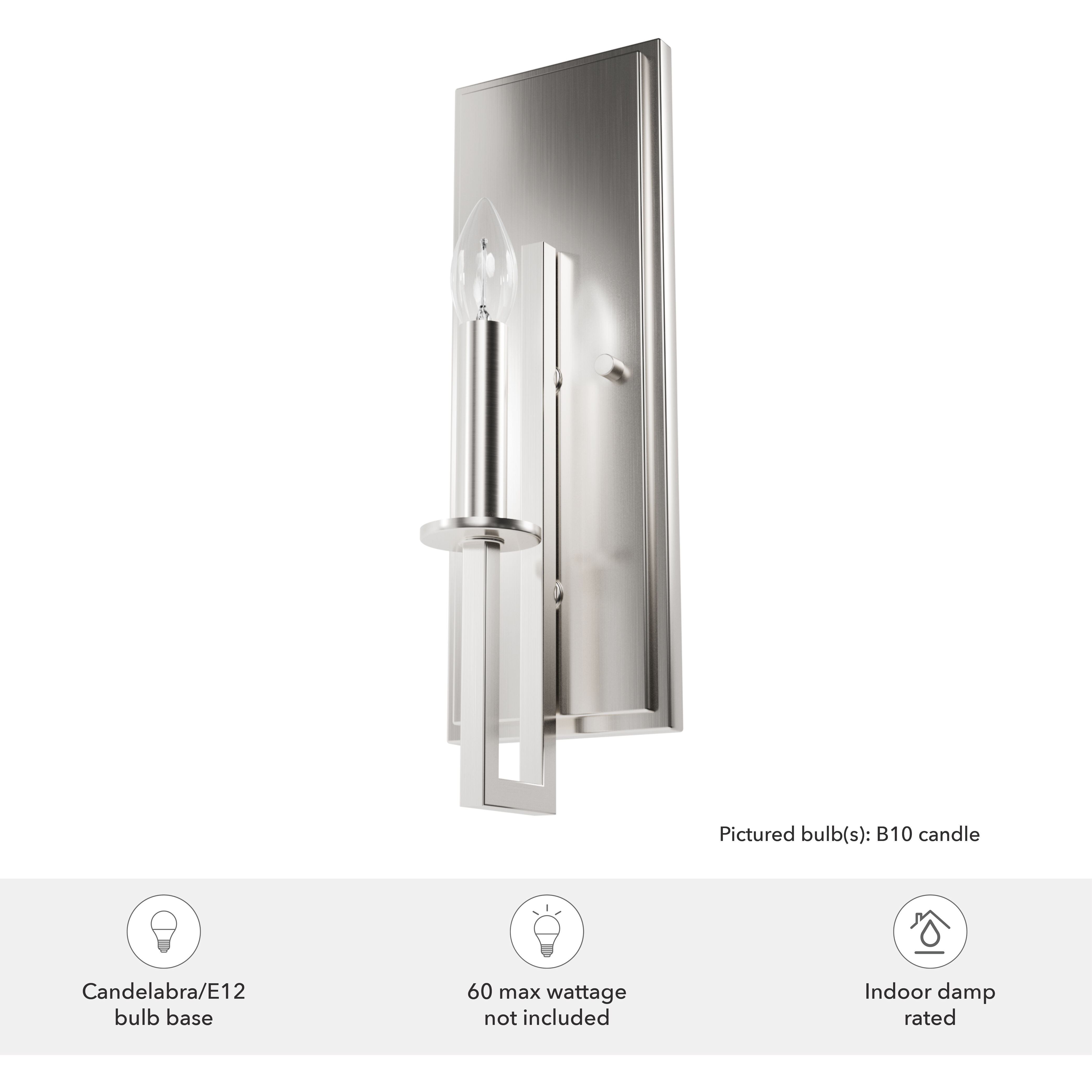 Bearden 1 Light 4.5 inch Brushed Nickel Wall Sconce Wall Light