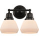 Aditi Fulton 2 Light 14.75 inch Matte Black Bath Vanity Light Wall Light, Aditi
