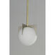 Finn 1 Light 7 inch Satin Brass/Brushed Platinum Single Pendant Ceiling Light