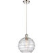 Ballston Large Deco Swirl 1 Light 10 inch Polished Nickel Mini Pendant Ceiling Light, Ballston