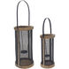 Anita 7 inch Black/Natural Lantern
