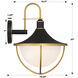 Atlas 3 Light 16.5 inch Matte Black and Textured Gold Sconce Wall Light