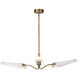 Osorio LED 45.75 inch Matte White and Vintage Brass Chandelier Ceiling Light