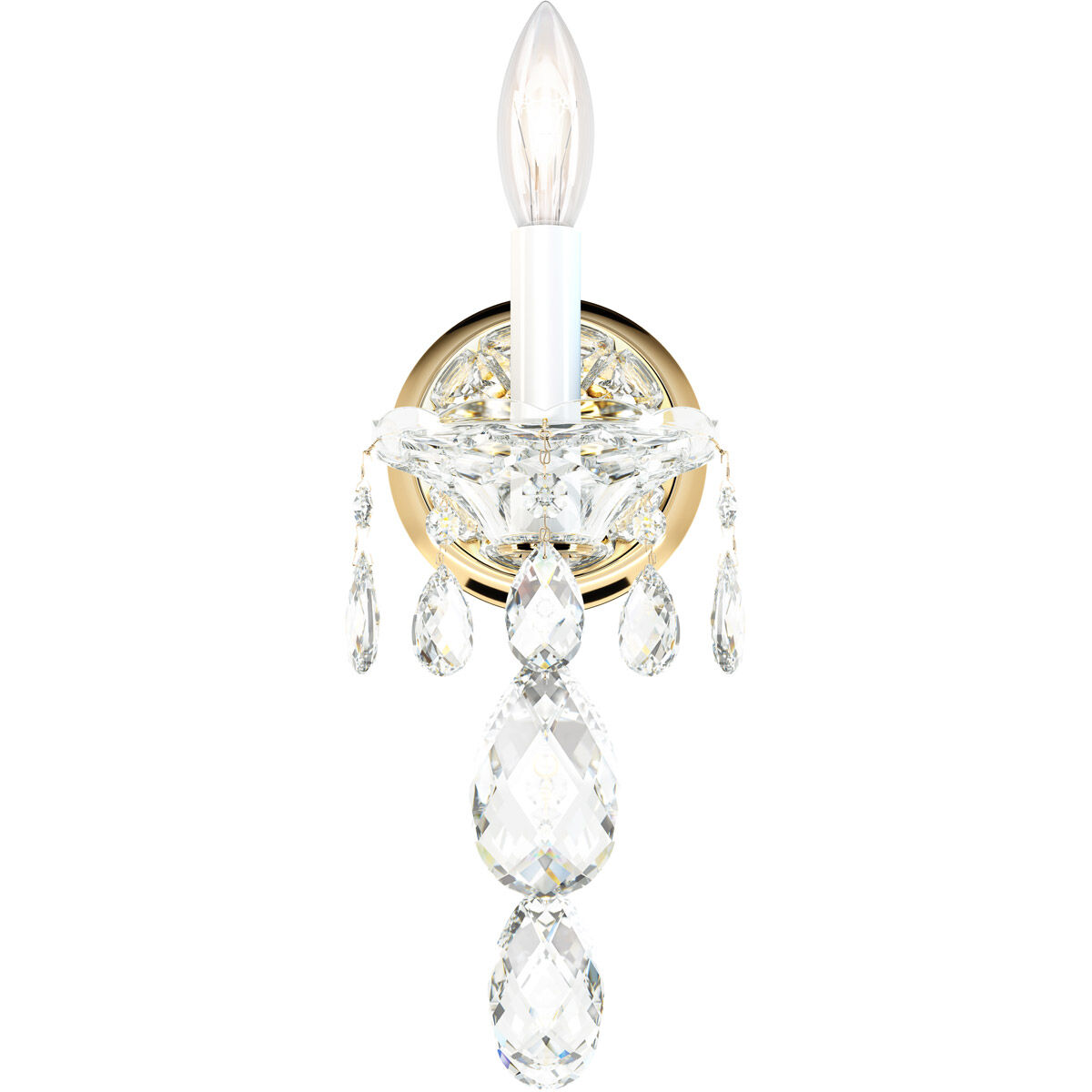 Sterling 1 Light 8 inch Polished Silver Wall Sconce Wall Light in Heritage