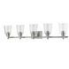 Bohin 5 Light 41.25 inch Brushed Nickel Vanity Wall Light