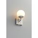 Globe LED 6 inch Satin Nickel Bedside Sconce Wall Light