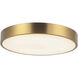 Alora Mood Adelaide LED 15 inch Aged Gold Flush Mount Ceiling Light