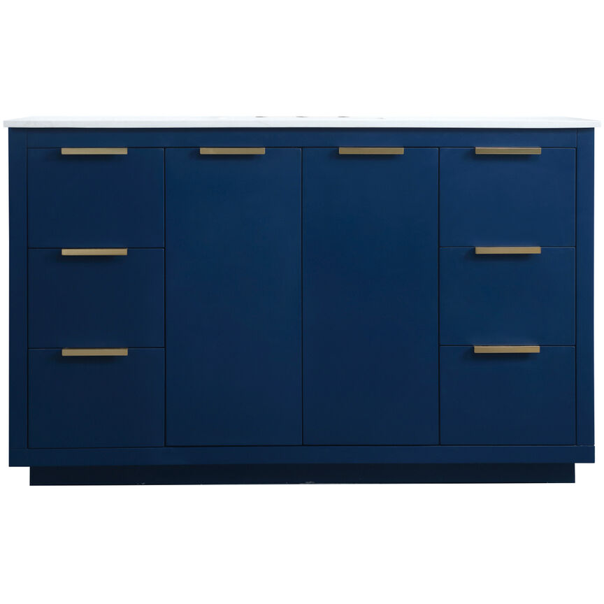 Blake 54 X 22 X 34 inch Blue Vanity Sink Set