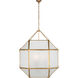 Suzanne Kasler Morris LED 30.5 inch Gilded Iron Grande Lantern Pendant Ceiling Light in Frosted Glass, Grande
