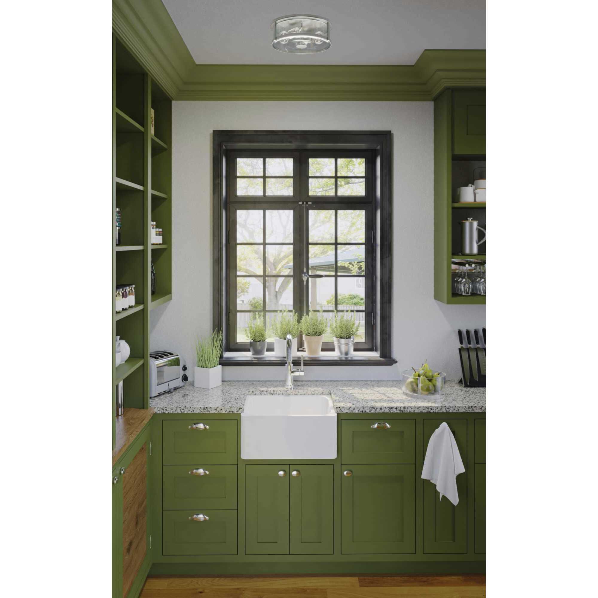 Gilliam 2 Light 12.62 inch Brushed Nickel Flushmount Ceiling Light