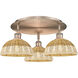 Ballston Bristol Natural II 3 Light 20.75 inch Antique Copper Flush Mount Ceiling Light