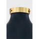 Painted No. 3 2 Light 12.5 inch Aged Brass/Darkest Blue Flush Mount Ceiling Light