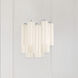 Addis Bath Wall Light in Tronchi Glass White