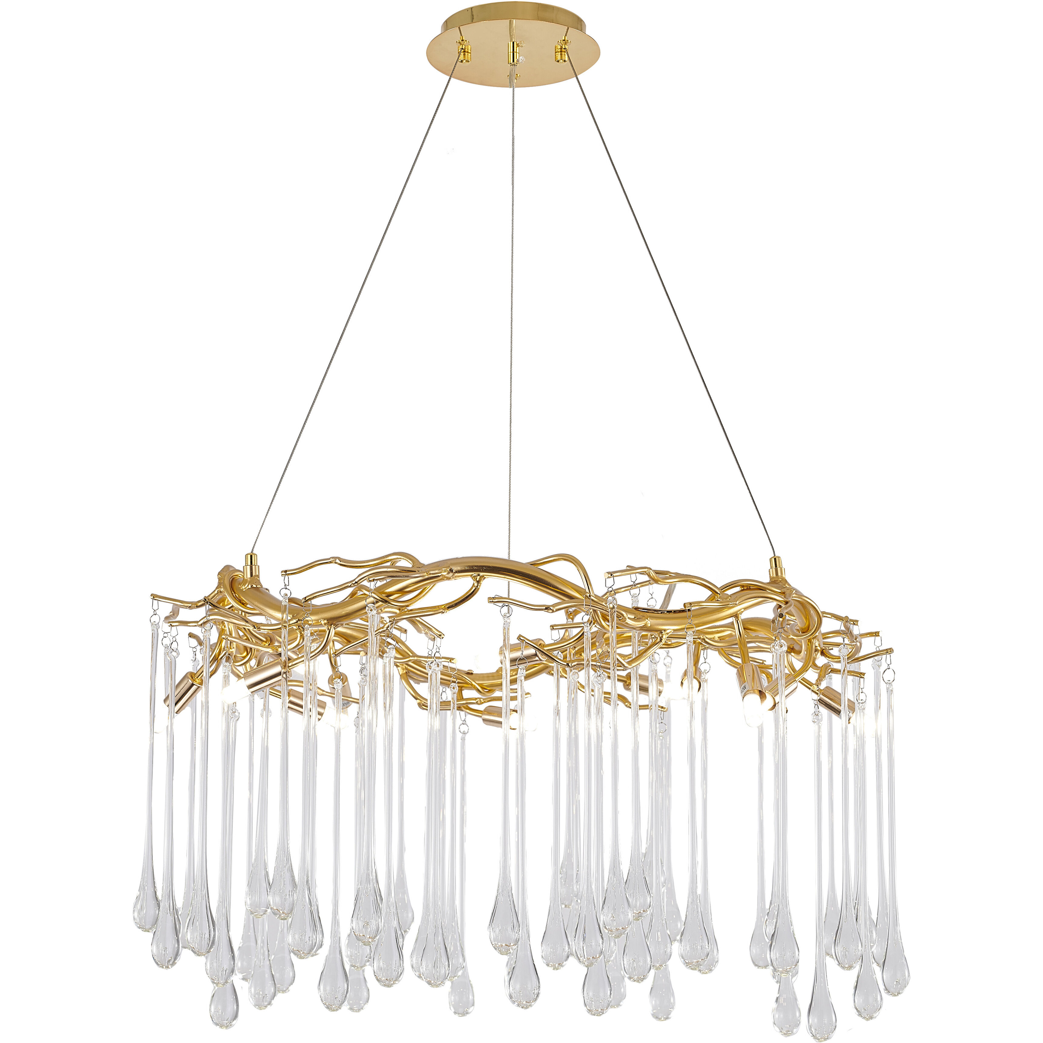 Canada 12 Light 31.5 inch Gold Chandelier Ceiling Light