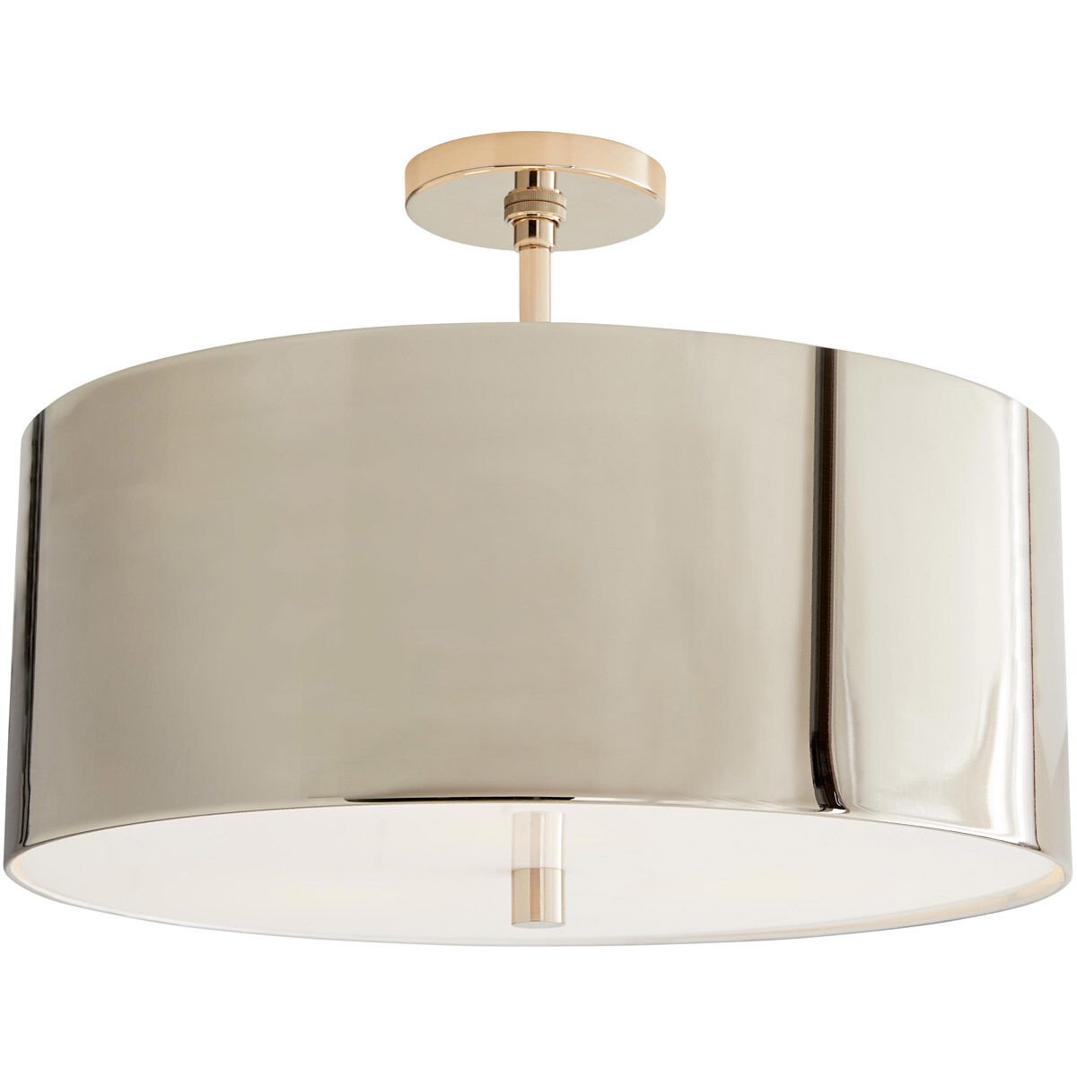 Tarbell 3 Light 20 inch Polished Nickel Semi-Flush Mount Ceiling Light, Essential Lighting