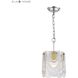 Darjeeling 1 Light 8.5 inch Polished Chrome with Clear Mini Pendant Ceiling Light