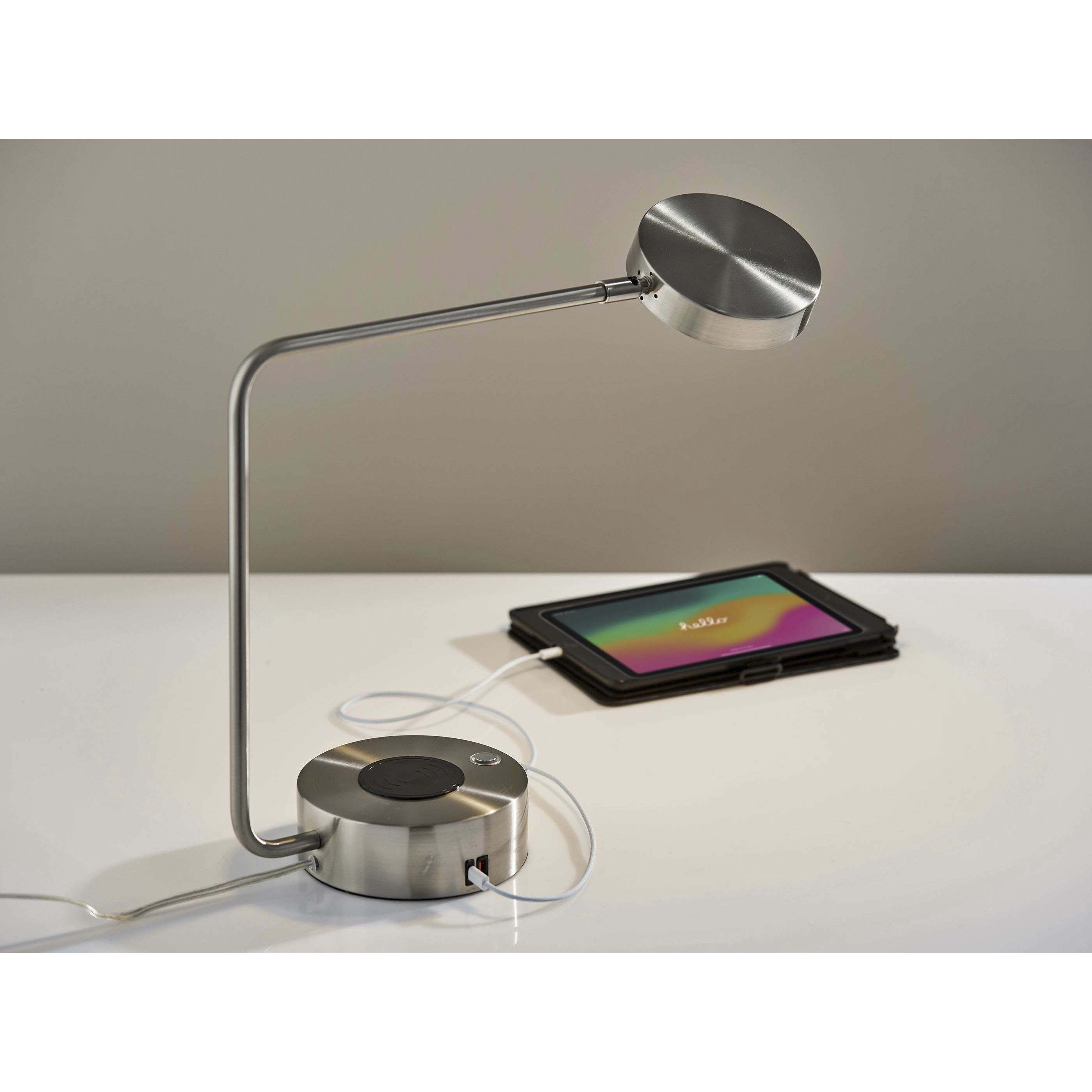 Viper 15 inch 9.00 watt Brushed Steel Supercharger Desk Lamp Portable Light