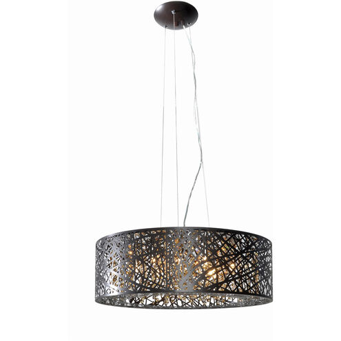 Inca LED 23.5 inch Bronze Multi-Light Pendant Ceiling Light in Cognac, With Bulb