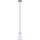 Kinslea 1 Light 4.75 inch Gold Pendant Ceiling Light in White Glass