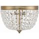Nola 2 Light 11.5 inch Vibrant Gold Flush Ceiling Light