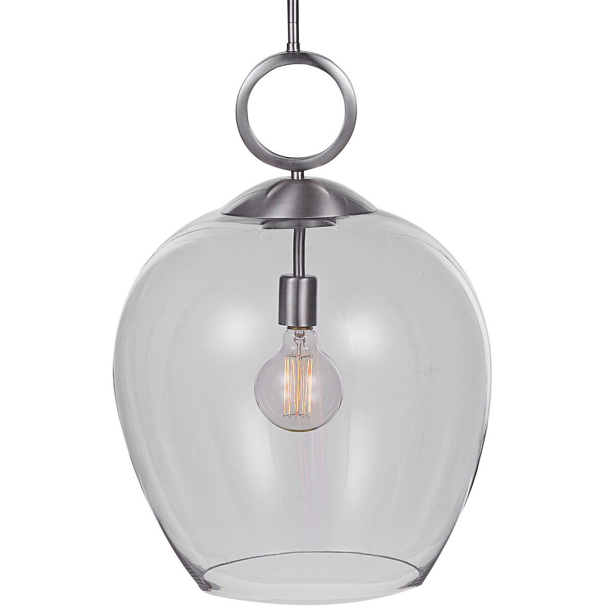 Calix 1 Light 16 inch Brushed Nickel Pendant Ceiling Light
