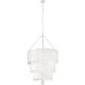 Lisa McDennon Baya 10 Light 30 inch Textured Plaster Chandelier Ceiling Light, Multi Tier