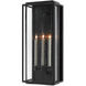 Wright 3 Light 32.5 inch Midnight Black Outdoor Wall Sconce, Large