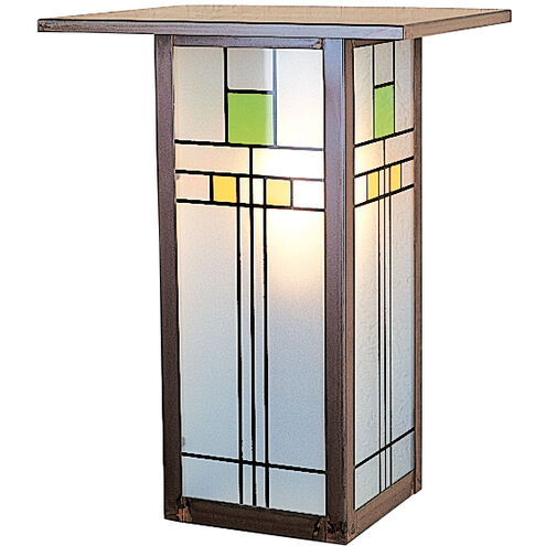 Franklin 1 Light 9 inch Antique Copper Wall Mount Wall Light in Green and Black Silk Screen