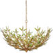 Babylon 8 Light 44 inch Contemporary Gold Leaf and Contemporary Gold Chandelier Ceiling Light
