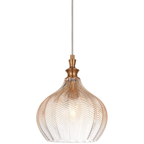 Matteo Lighting Renity 1 Light 10 inch Aged Gold Brass Pendant Ceiling Light C80102AG - Open Box