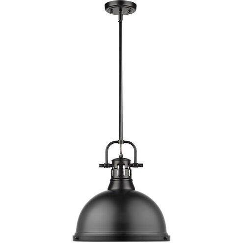 Duncan 1 Light 14 inch Matte Black Pendant Ceiling Light, Large