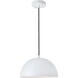 Forte 1 Light 12 inch White Pendant Ceiling Light