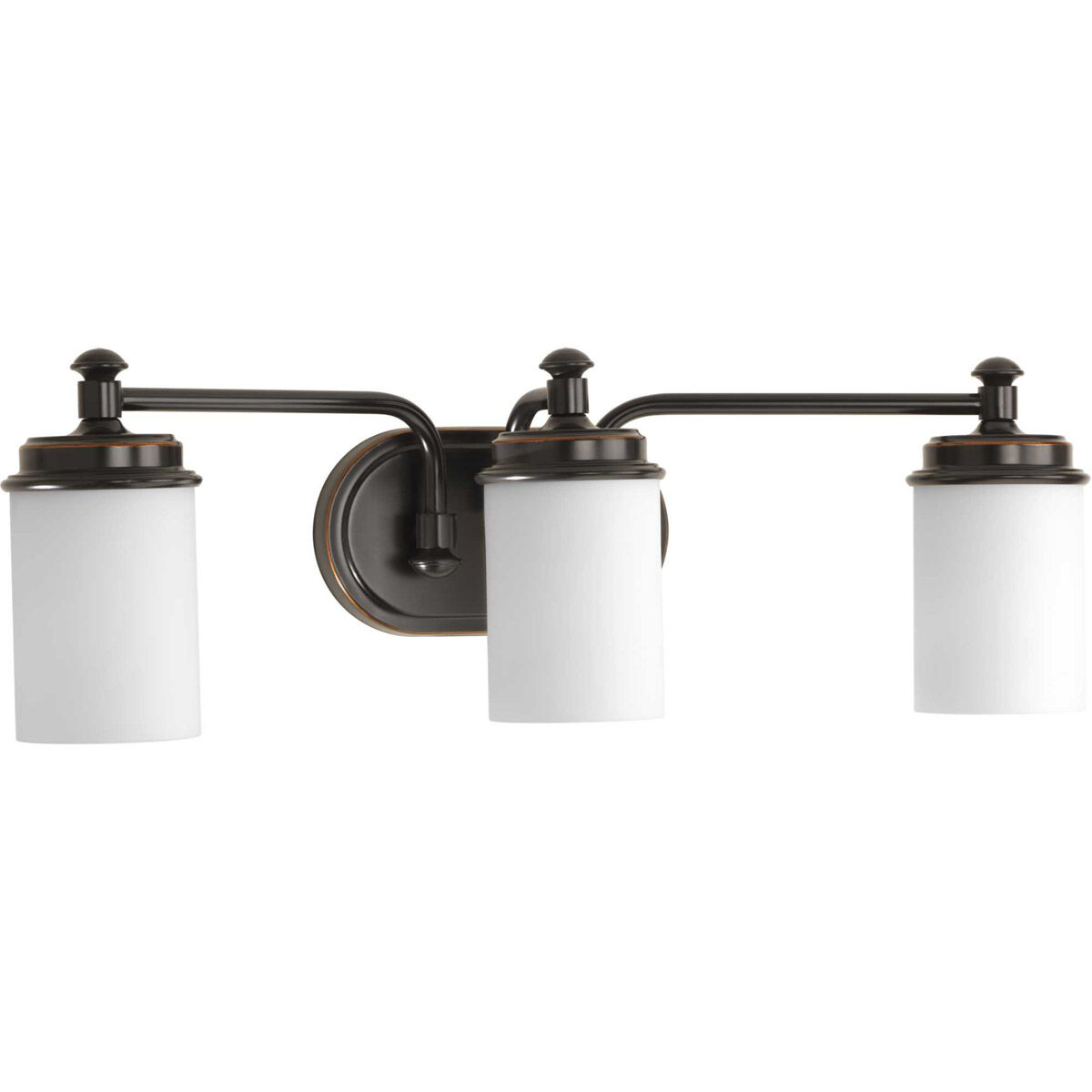 Glide 3 Light 24 inch Rubbed Bronze Bath Vanity Wall Light, Design Series
