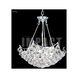 Contemporary 6 Light 19 inch Silver Crystal Chandelier Ceiling Light
