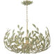 Broche 6 Light 27 inch Champagne Green Tea Chandelier Ceiling Light