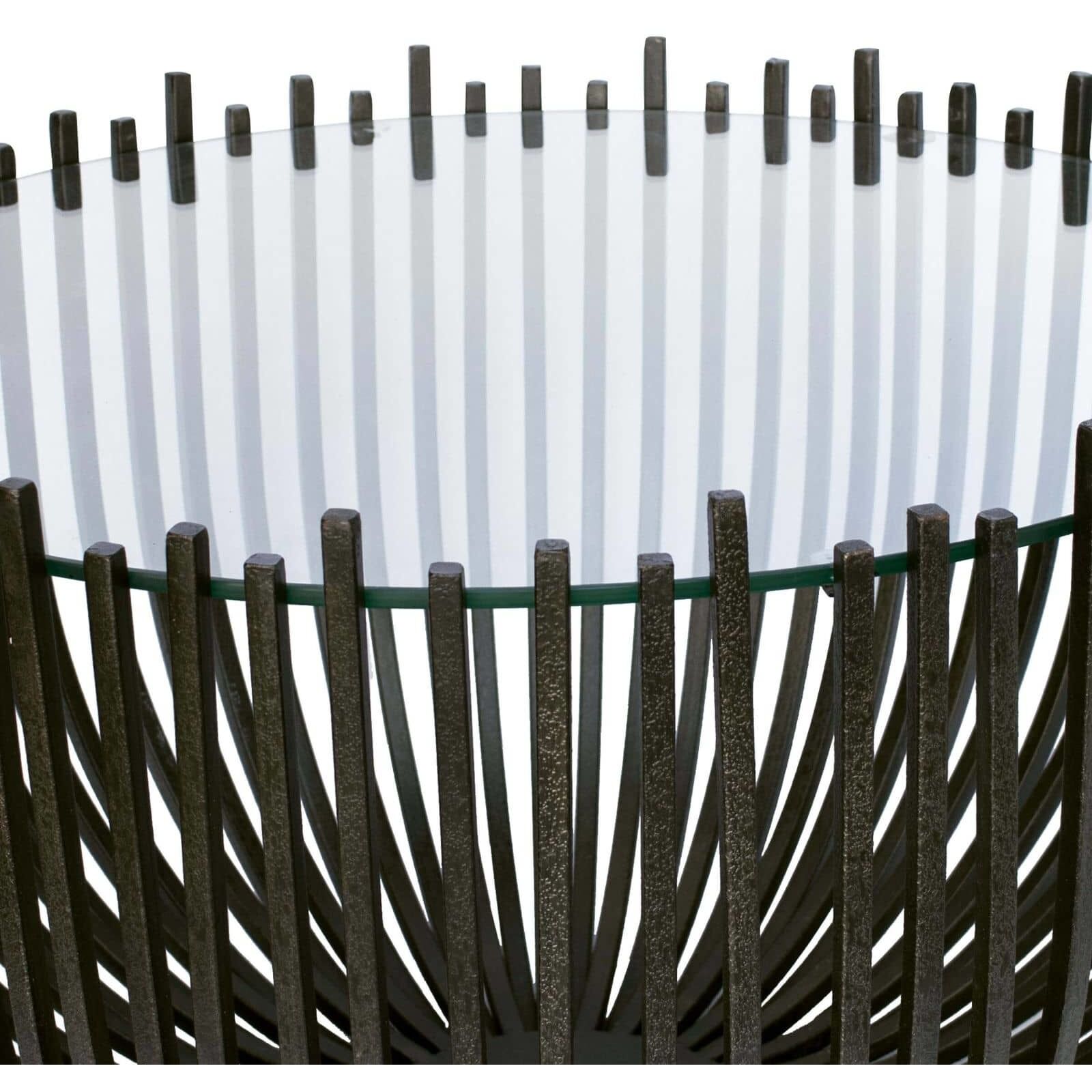 Webbed 30 X 30 inch Blackened Iron Coffee Table