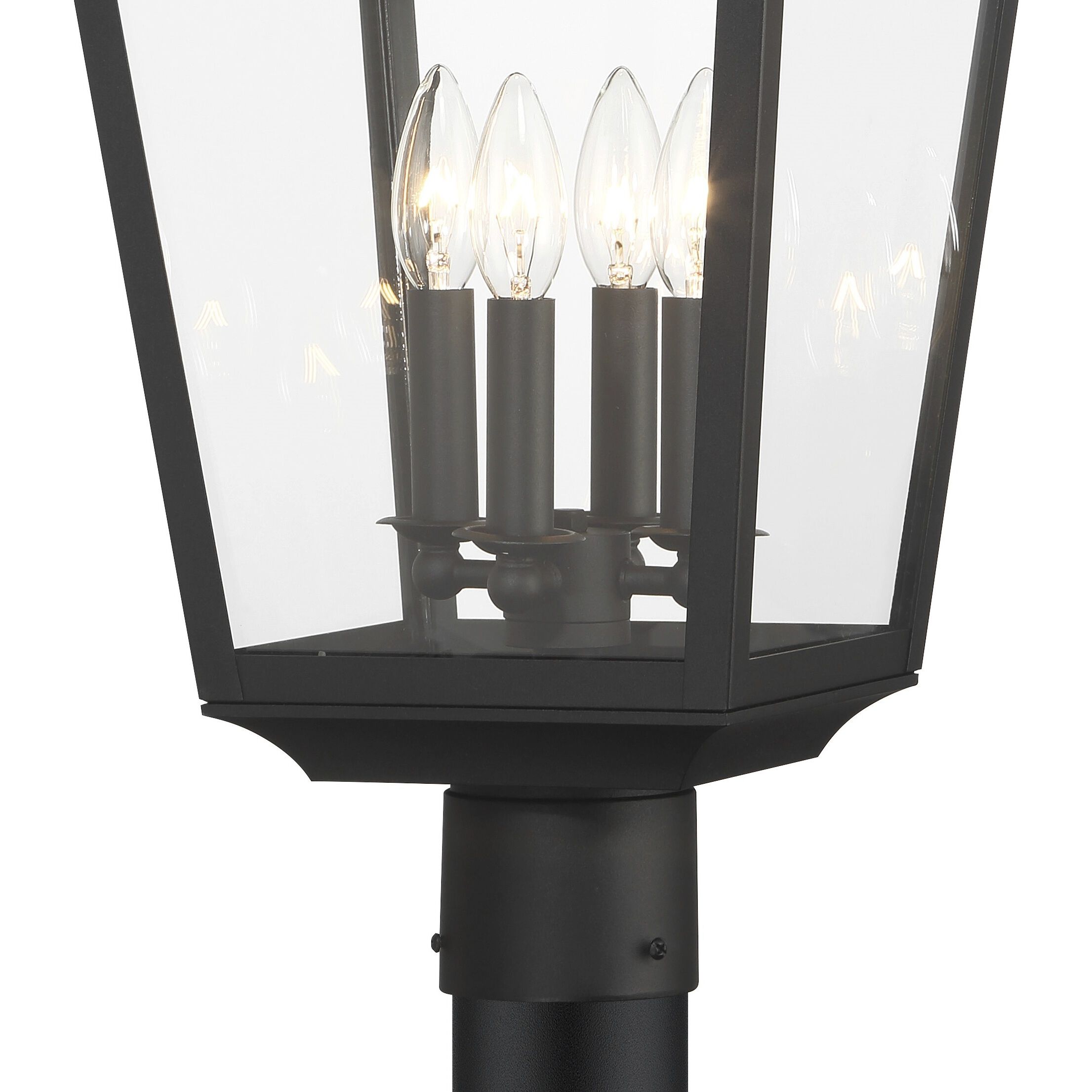 Altimeter 4 Light 23.5 inch Sand Coal Outdoor Post Lantern, Great Outdoors