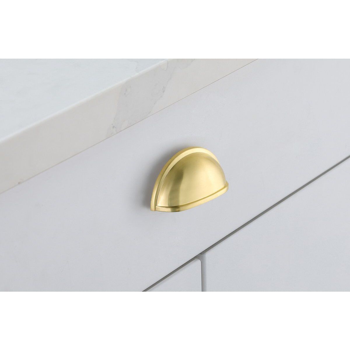Atticus Brushed Gold Hardware Drawer Pull, Set of 10