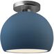 Radiance LED 7 inch Midnight Sky and Matte White and Brushed Nickel Semi Flush Ceiling Light