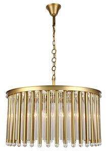 Maxwell 8 Light 32 inch Burnished Brass Chandelier Ceiling Light, Urban Classic 
