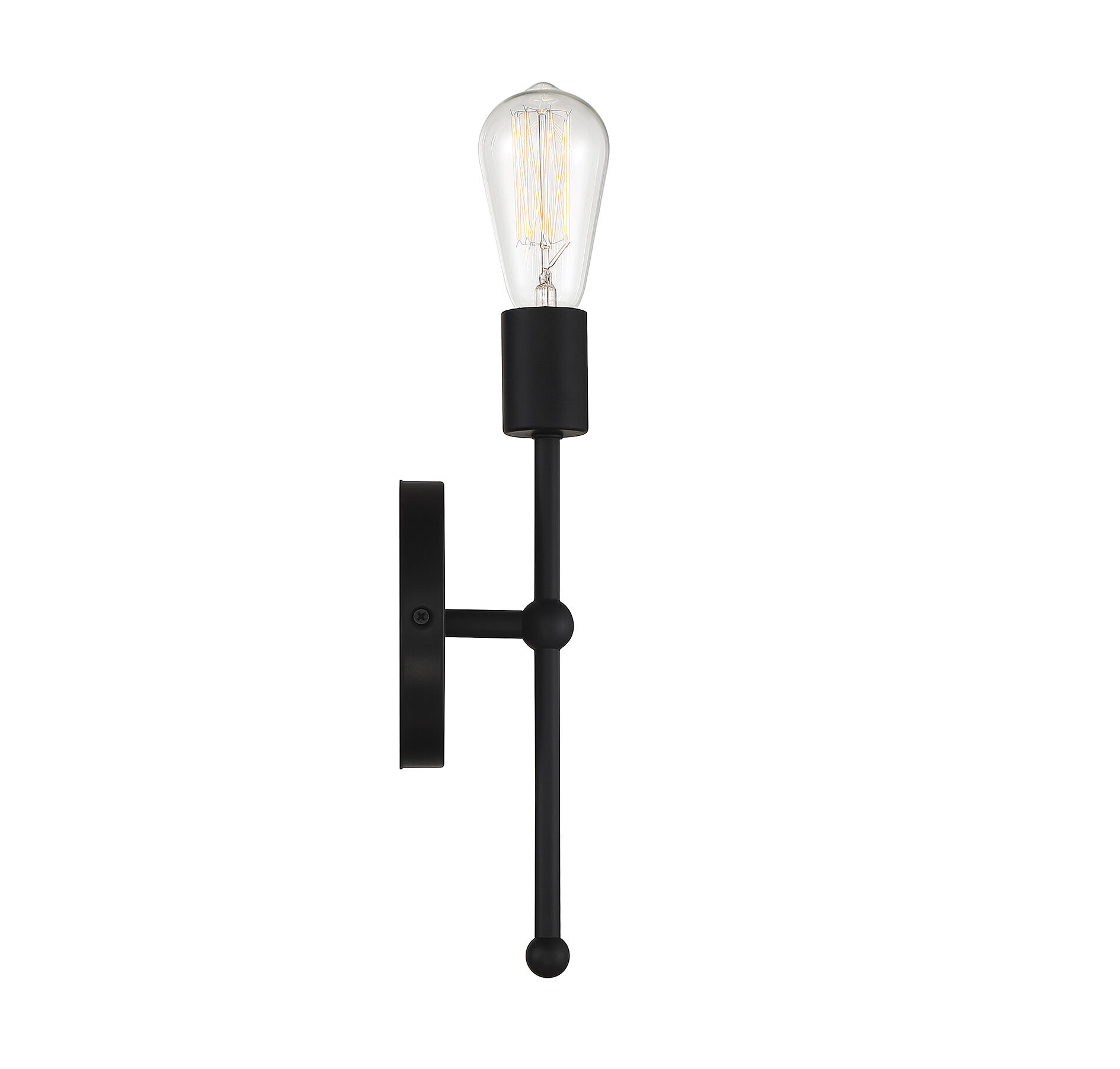 Industrial 1 Light 5.13 inch Matte Black ADA Wall Sconce Wall Light