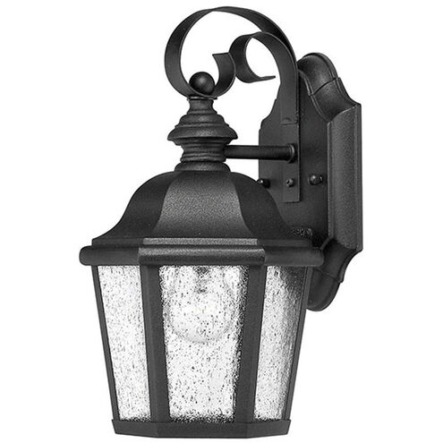 Estate Series Edgewater Outdoor Wall Mount Lantern in Black, Medium
