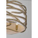 Branch Reality 4 Light 20 inch Textured Ashen Gold Semi Flush Mount Ceiling Light