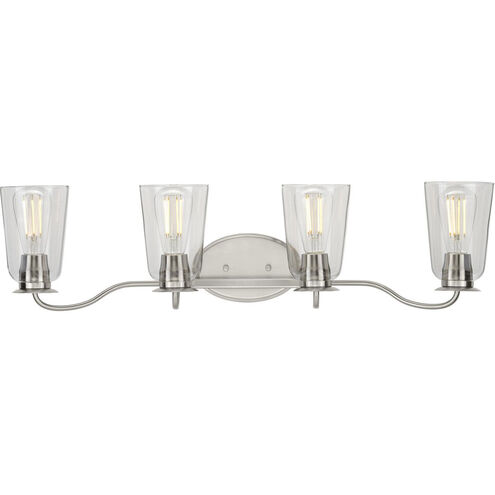 Durrell 4 Light 31.25 inch Brushed Nickel Bath Vanity Wall Light
